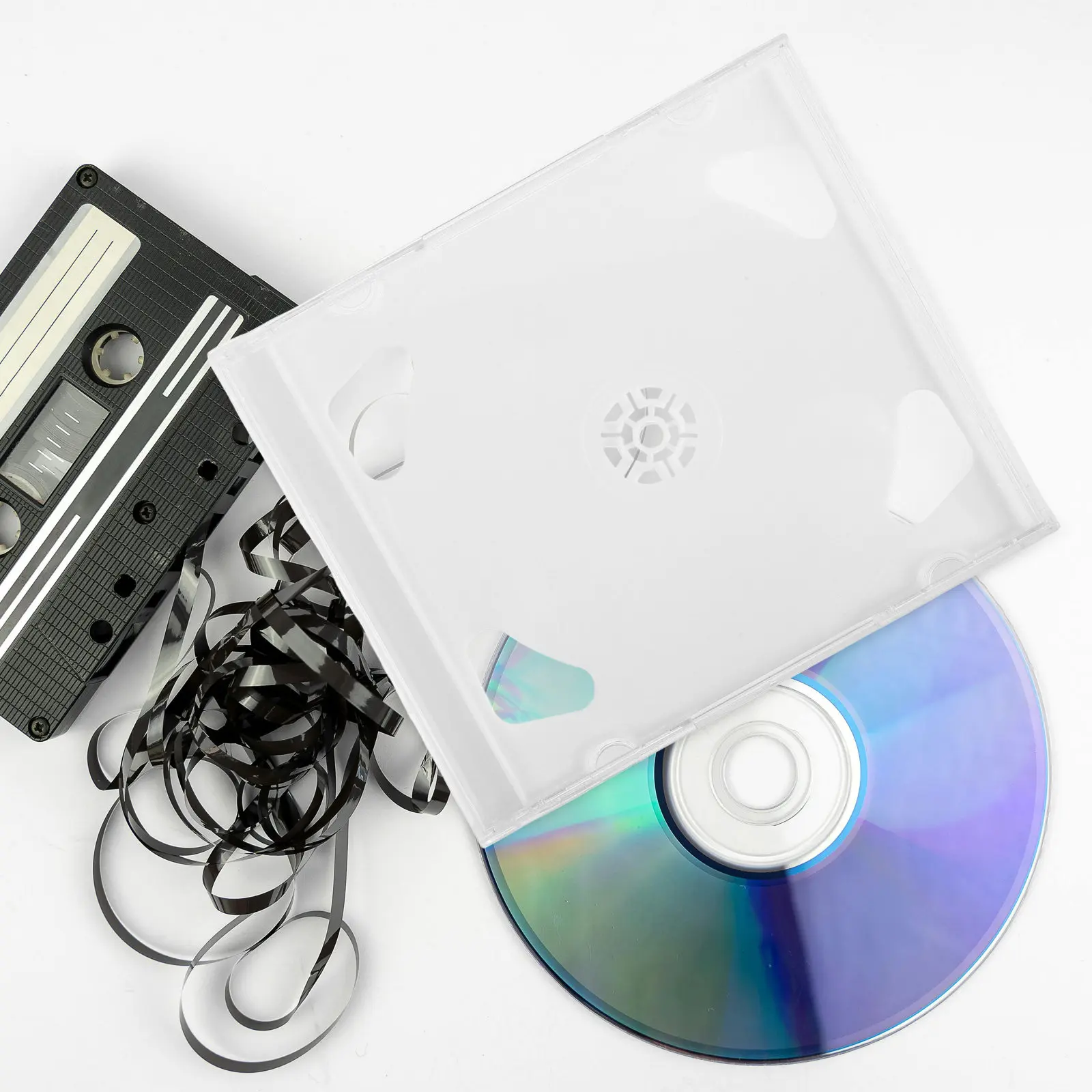 10Pcs Blank Cd Cases Double Disc Clear Plastic Holder Thickened Storage Box Stackable Disc Protector Organizer for Home Office
