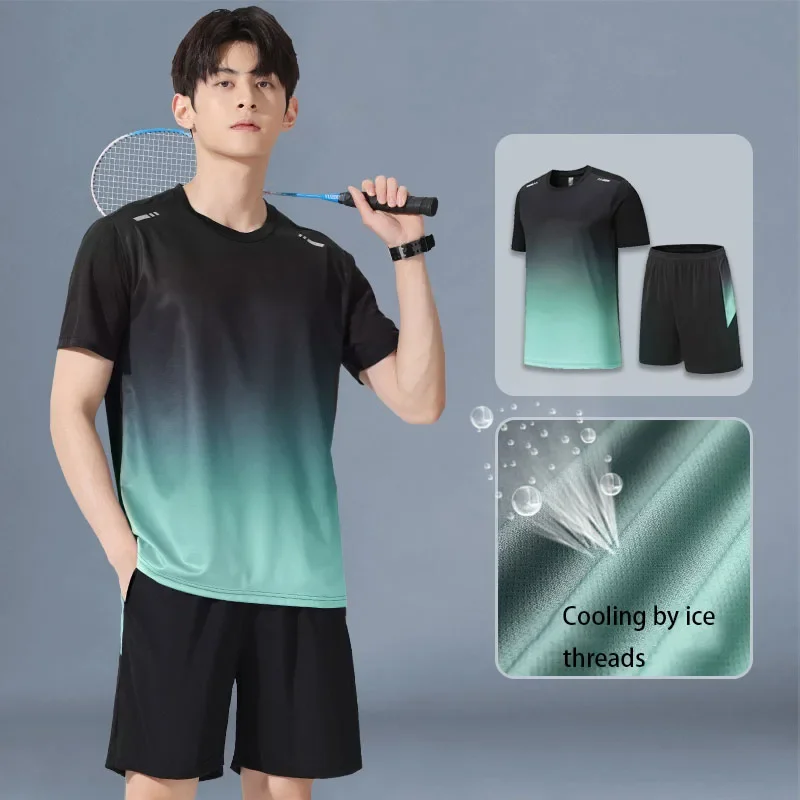 

Men's sports leisure suit, cool and breathable, high bounce and quick drying, suitable for outdoor sports