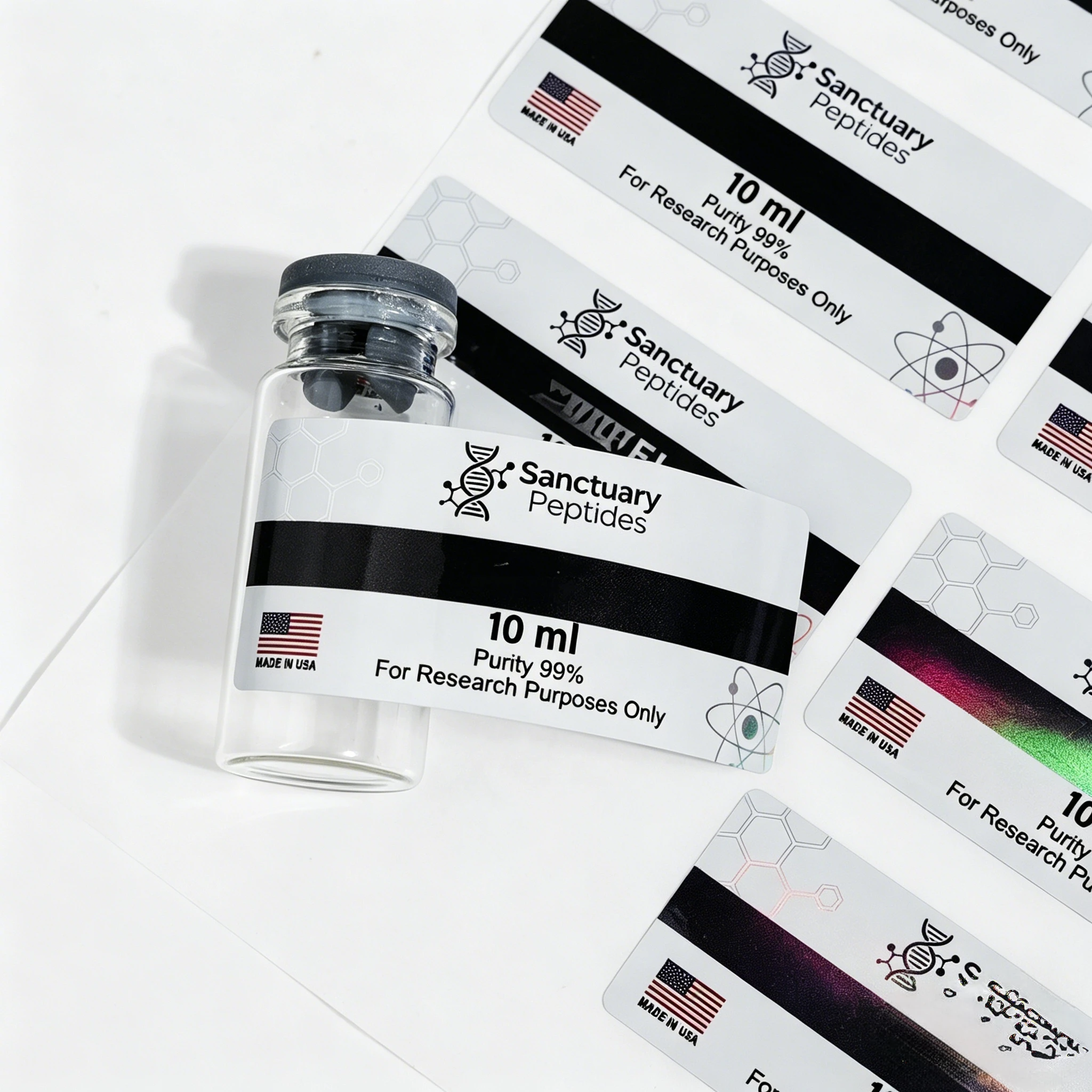 Medical Label - Niestandardowe, drukowane, małe, wodoodporne etykiety peptydowe