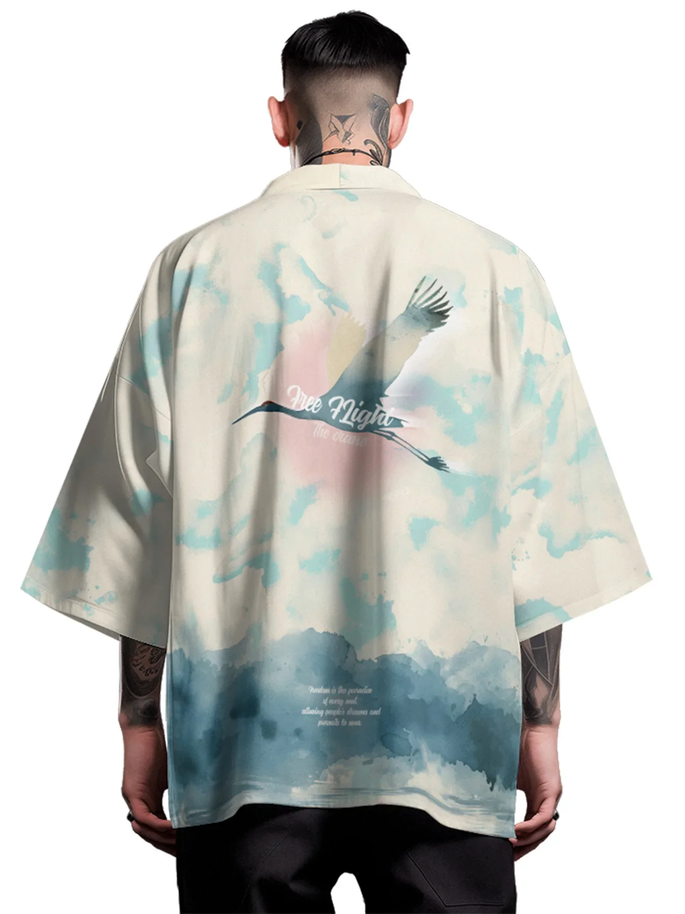 

Summer Samurai Kimono Retro Crane Haori Traditional Kimono Cosplay Japanese Fashion Yukata Men Shirt Robe Women Cardigan