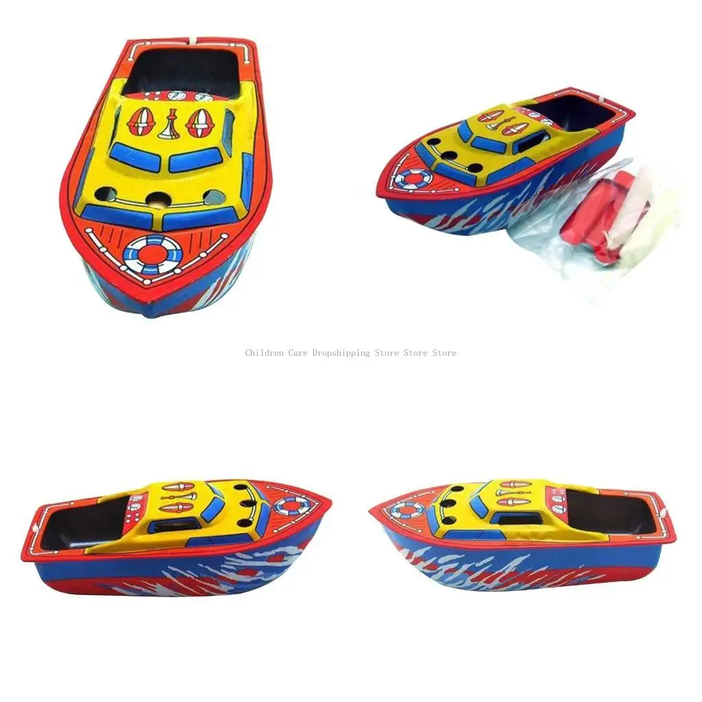 Kaarsen aangedreven stoomboot Collectible Tin Scientific Educational Retro Boat