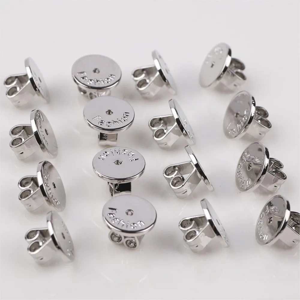 10 قطعة 6/8mm18K مطلية بالذهب القرط الخلفي الأذن التوصيل حظر قبعات عودة السدادات DIY بها بنفسك القرط استبدال صنع المجوهرات أجزاء #3