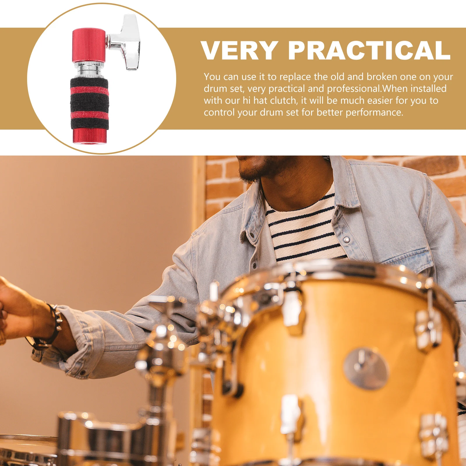 

Drum Kit Hi-hat Clutch Musical Instrument Accessories Cymbal Post Parts Aluminum Alloy Drop Percussion