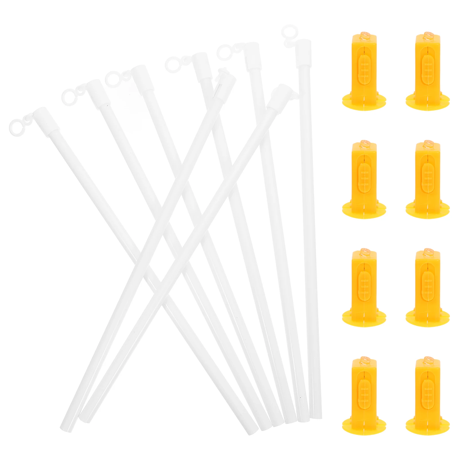 

8 Sets Lantern Sticks Plastic Handles ABS Smooth Edge DIY Paper Lamp Bead Accessories Kit Home Decor Camping Lighting Attachment