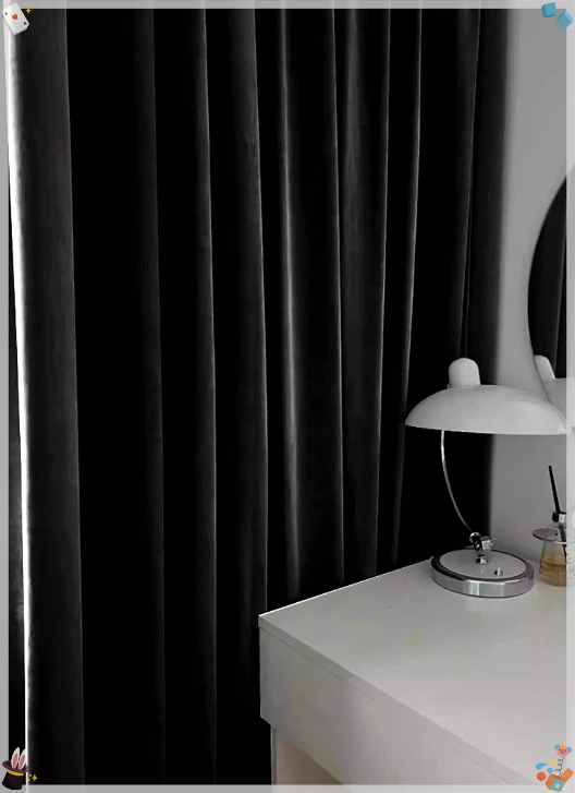Neue moderne einfache einfarbige Verdunkelungsvorhänge 1 STÜCK Klassische schwarze einfarbige Flanellvorhänge Wohnzimmer Schlafzimmer