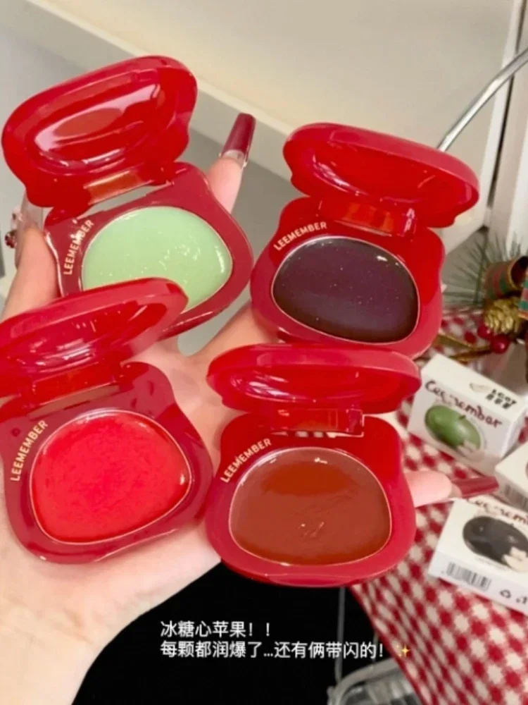 LEEMEMBER Christmas WaterLight Shimmer Blush Lippenstift Mehrzweck-Roter Apfel Klare Wange Einfach zu tragendes Make-up