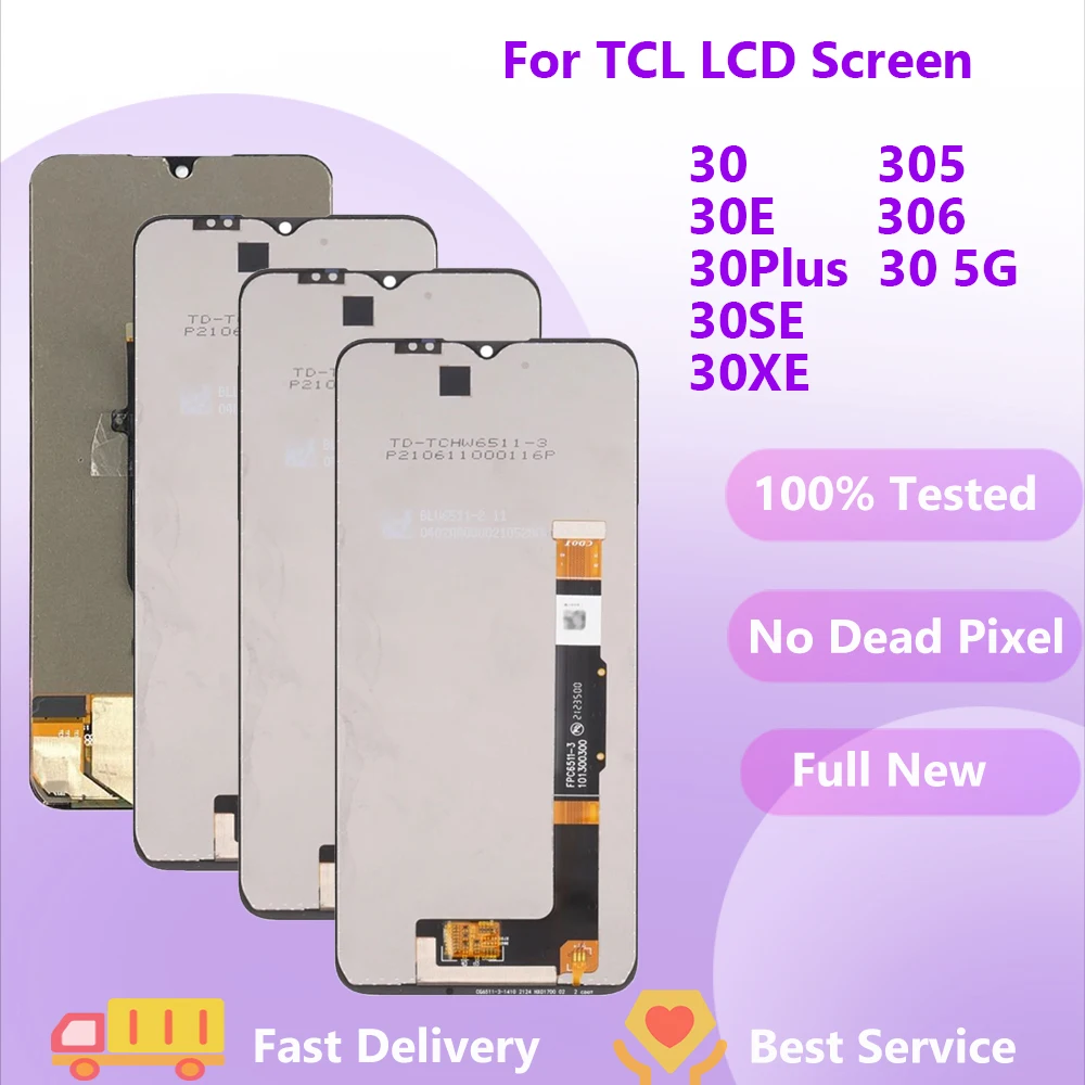 

Original 6.52" For TCL 30 5G 30E 30SE 30XE 30PlusDisplay Touch Screen Digitizer Assembly For TCL 30 SE 30E LCD Parts Replacement