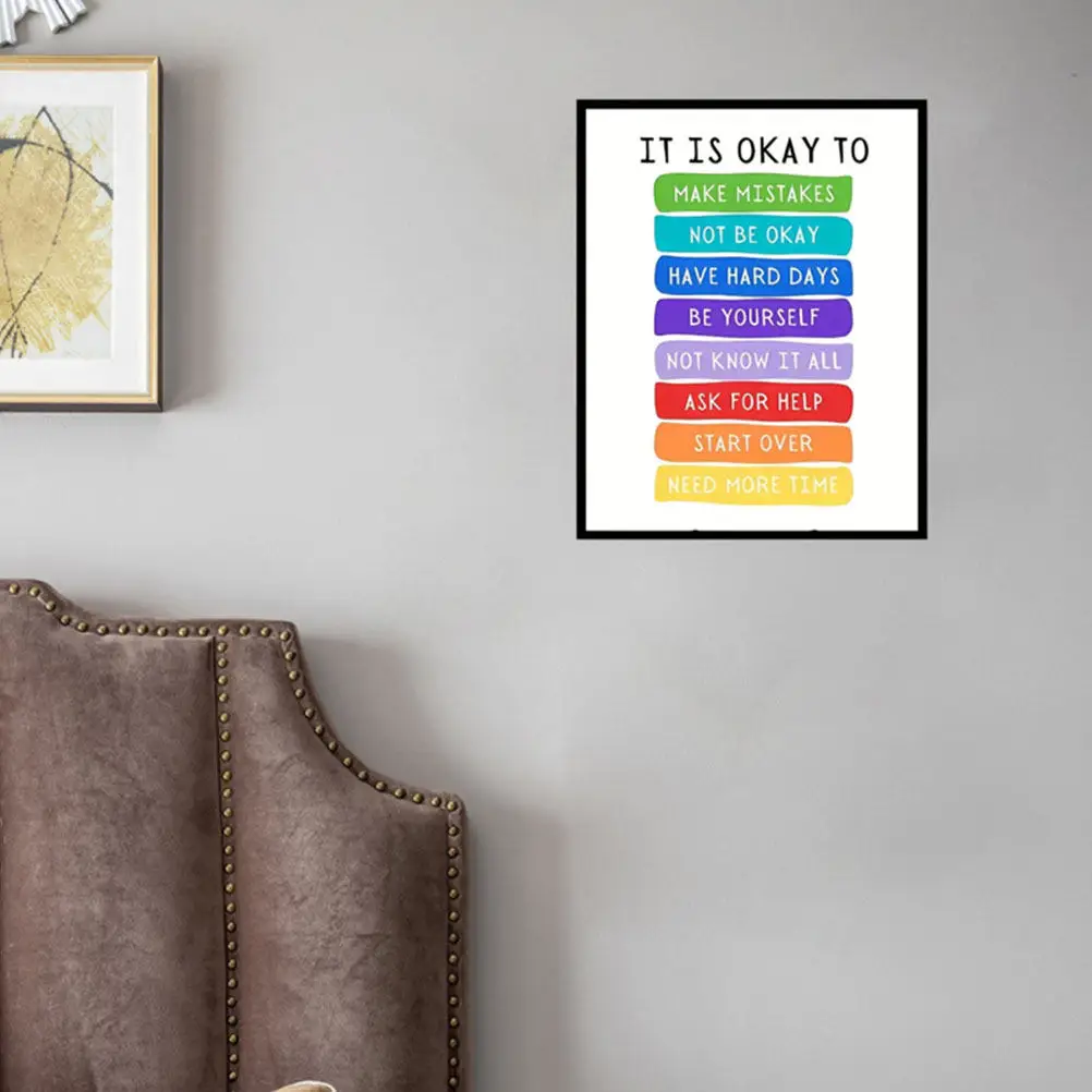 3Sheets Motivational Wall Posters Vibrant Positive Atmosphere Classroom Decor for Students Teachers Offices Homes