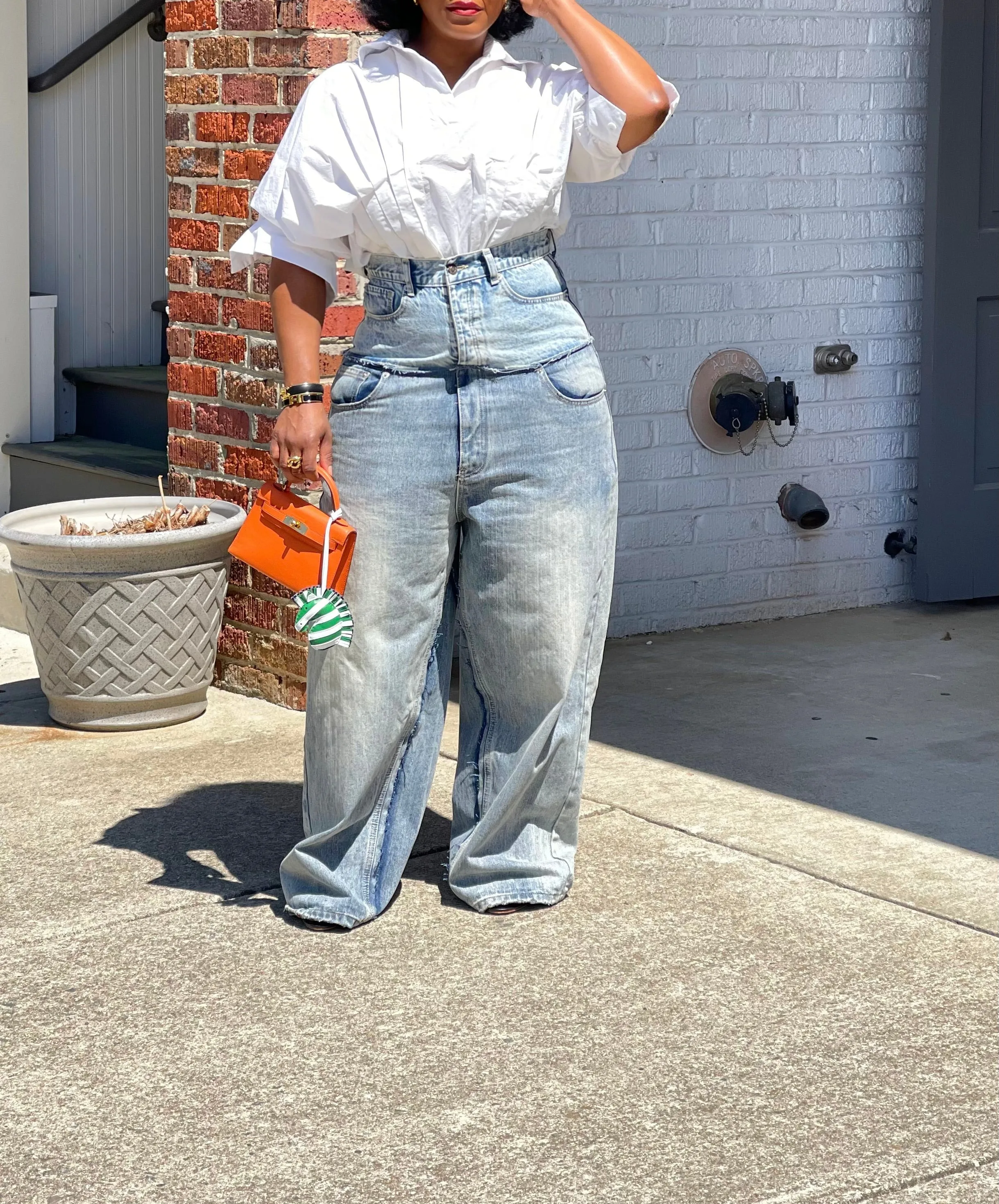 

Women'S Multi-Pocket High-Waisted Washed Loose Jeans, Straight-Leg Wide-Leg Pants, Casual Loose Street Style, Y2K Jeans