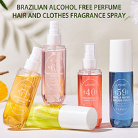 90ml Non alcohol Perfume Brazilian Hair Body Fragrance Mist Fruit Flavor Long Duration Deodorants Body Spray Moisturize The Skin