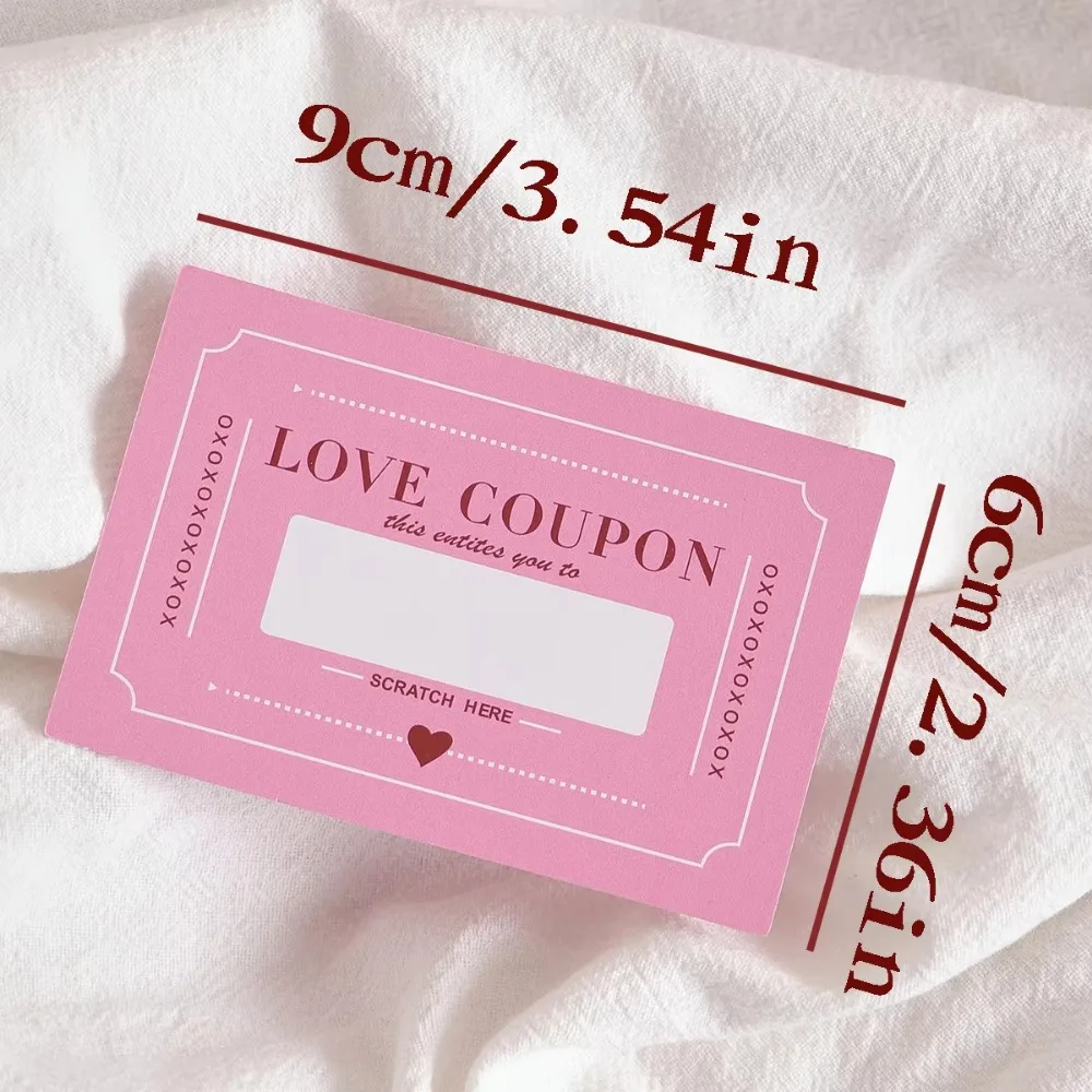 Scratch-Off Love Coupons, 10 Pieces, DIY Valentine\'s Day Love Coupons, Creative Birthday Gifts for Boyfriends