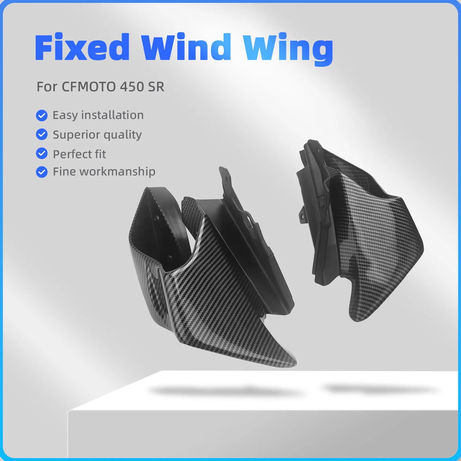 

Мотоциклетное фиксированное крыло GP для CFMOTO 450SR 450 SRS, комплект боковой воздушной подушки, комплект обтекателя фиксированного крыла, аэродинамическое крыло 2022-2025