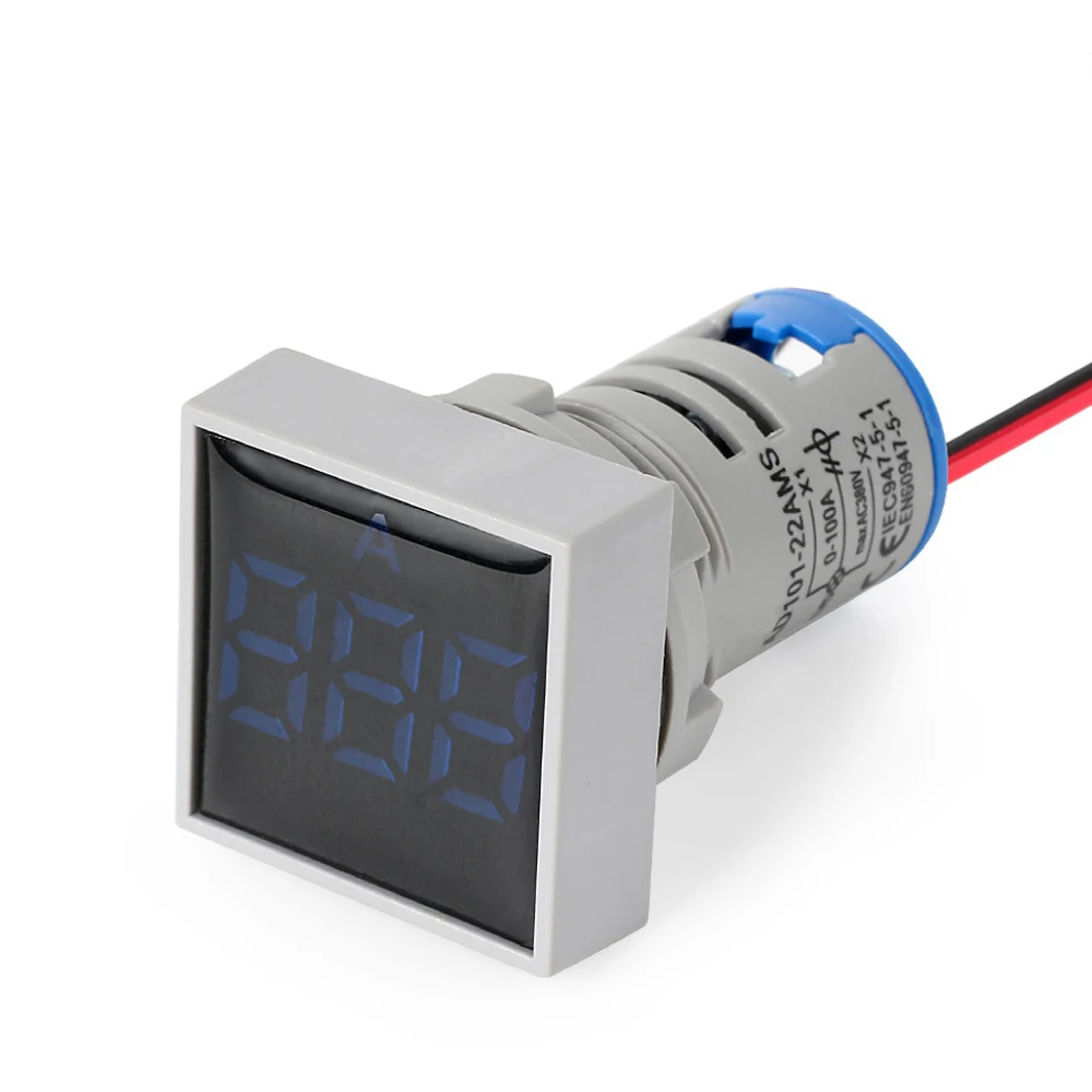 ABILKEEN Top Quality 28.9*28.9MM Mini Type Industrial Ammeter 0-100A Measuring Current Digital Display LED Ammeter