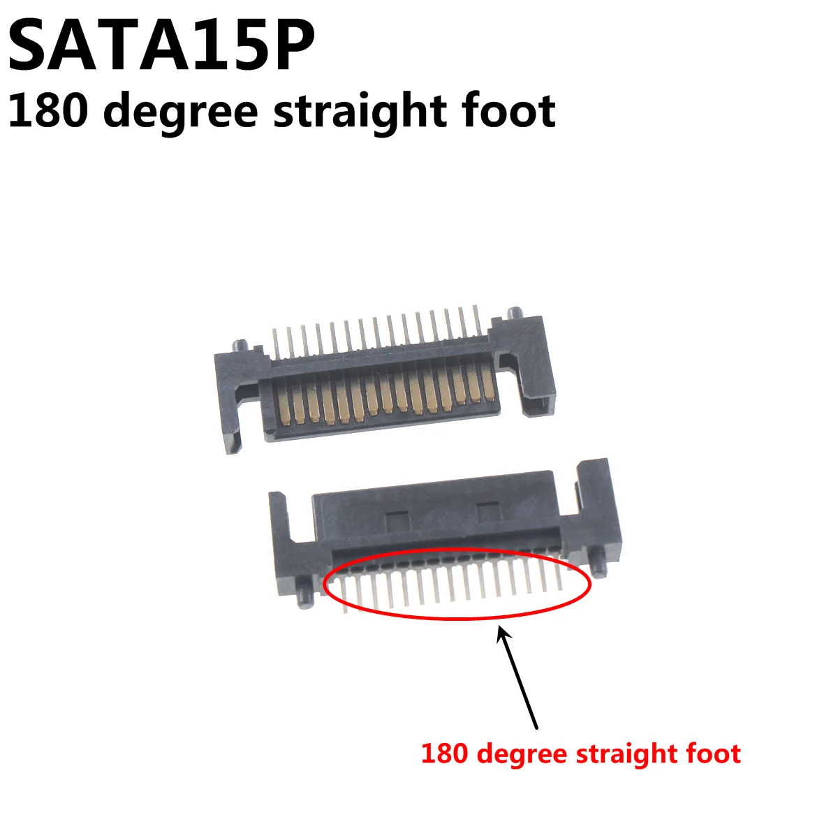 SATA SSD Soquete Interface, Solid State Drive Seat, 7 + 15P, 7P15P, DIP, Straight Bare, 22Pin, Masculino Sata Connector, 5 PCs, 2PCs, DIY