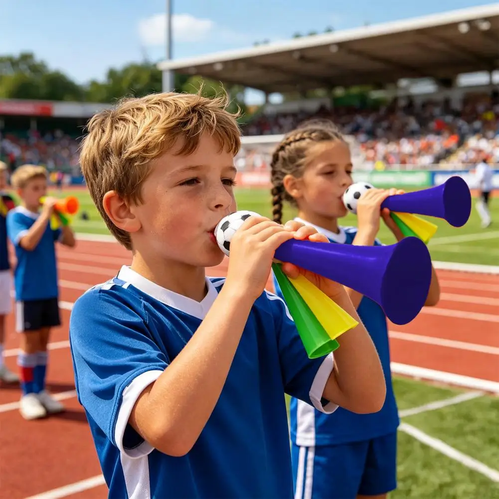 2Pcs Soccer Cheering Horn 3 Tone Sports Fan Noise Maker Handheld Football Stadium Trumpet for Game Day Party School Event