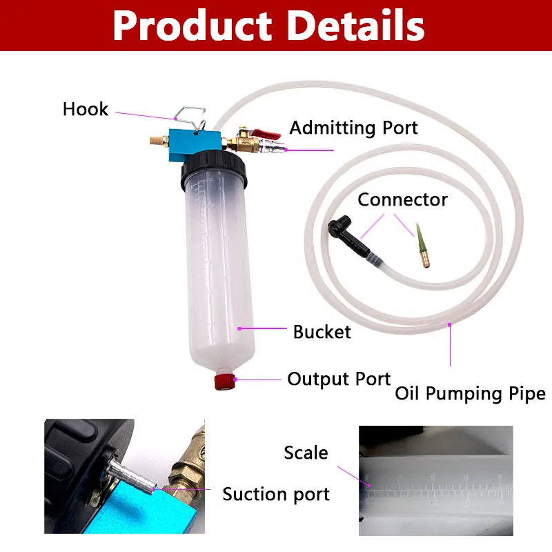 300ML Oil Well Pump Electric Universal Auto Engine Oil Extraction Tool Electric Vacuum Inhalation Hydraulic Clutch Oil Pump