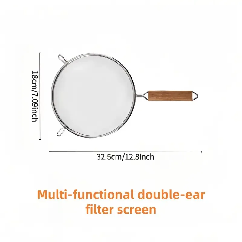 Frying Oil Strainer, Drains & Filters for Deep Frying. 30cm, with Handles, Easy to Clean - Image 6