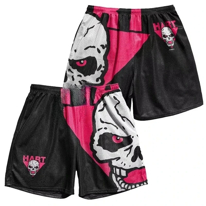 Последние популярные шорты, летние шорты в стиле ретро с принтом головы тигра и черепом, повседневные пляжные шорты для отдыха, повседневные быстросохнущие шорты для жизни, мотоциклетные шорты