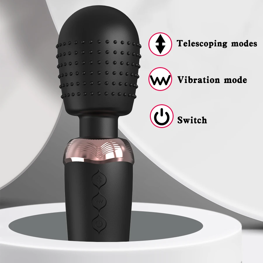 Poderoso Silicone G-Spot Massageador para Casais, Empurrando Vibrador, 3 Motores, Vibrador Rápido, Grande Tamanho Wand, Sex Toy, Estimulador