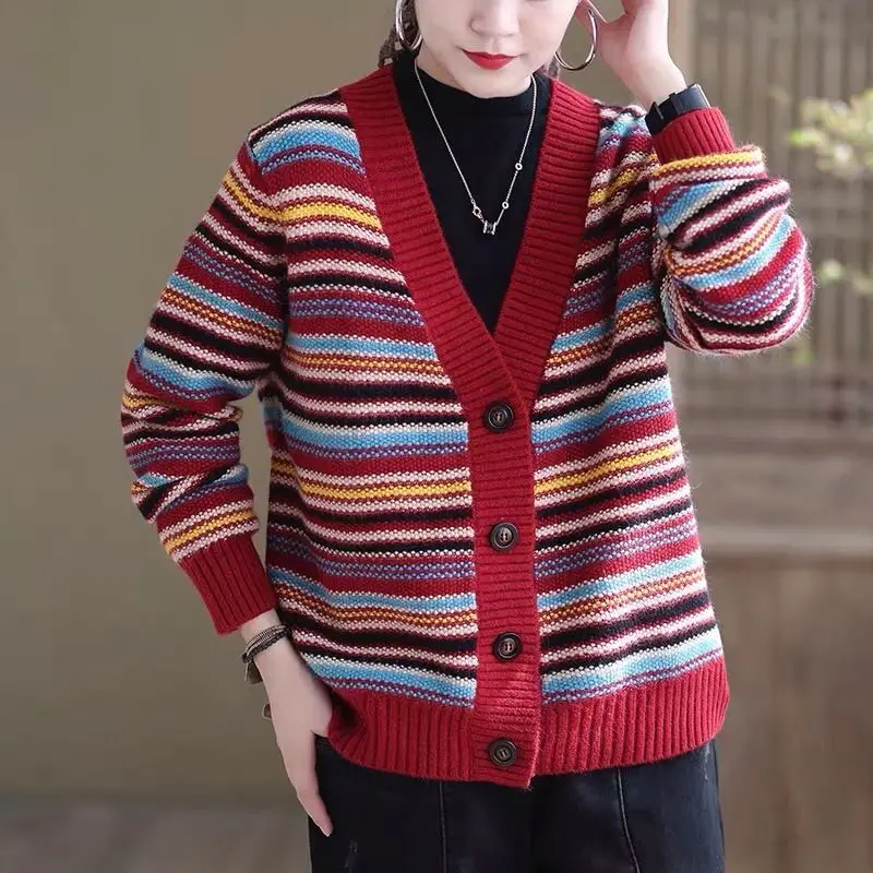

High-End Women's Knitted Sweater Cardigan Non-Pilling Early Autumn 2025 New Sle Dongguan Daliang Winter Faion Ladies' Kni...