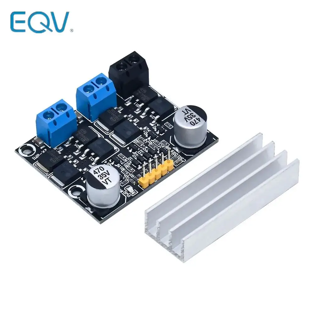 10A dual DC motor drive module forward and reverse PWM speed regulation dimming 3-18v low voltage high current