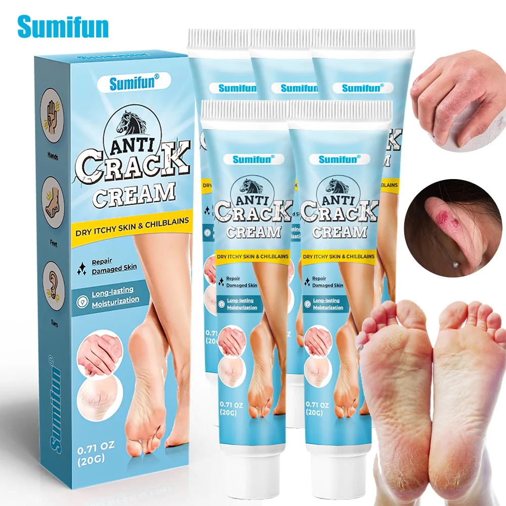 1-10pcs Horse Oil Anti-Crack Cream Hand Foot Heel Dry Cracked Herb Ointment Remove Dead Skin Moisturizing Repair Medical Plaster