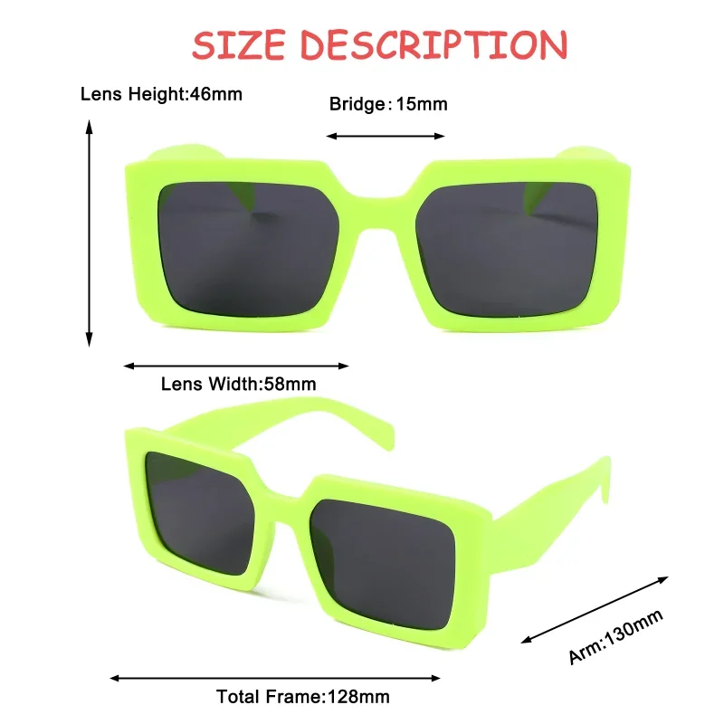 2-10 Years Fashion Sunglasses Rectangle Small Square Eyewear Toddler Children Candy Color Cute Sun Glasses Outdoors Travel