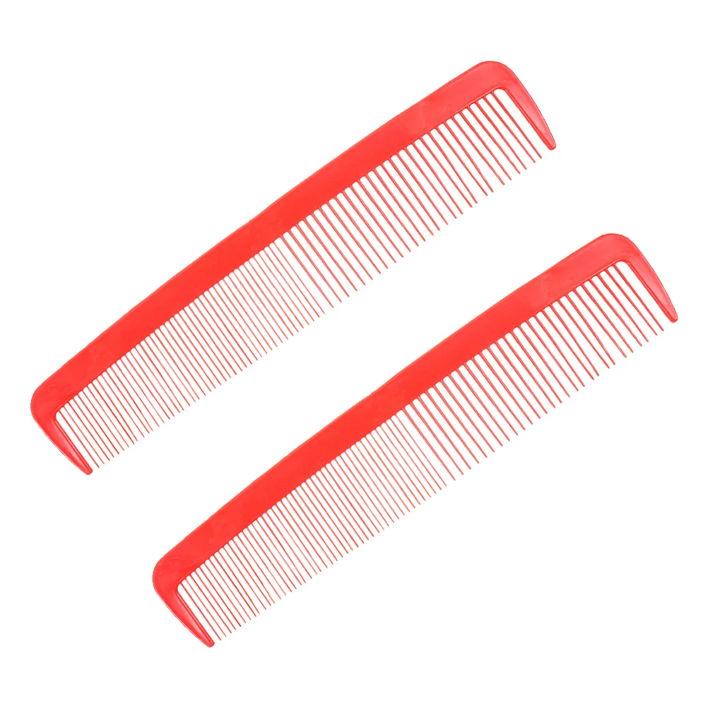 

2 Pcs Comb Giant Wide with Pick Funny Prank Props Dandruff Mini Red Bald Comb. Funny. Man