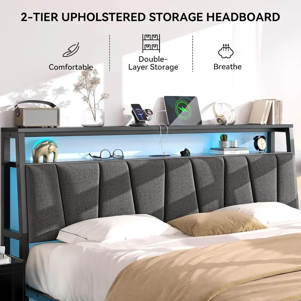 Kingsize-Bettgestell mit Staur – King Size Bed Frame With Storage Drawers Bewertung und Preis