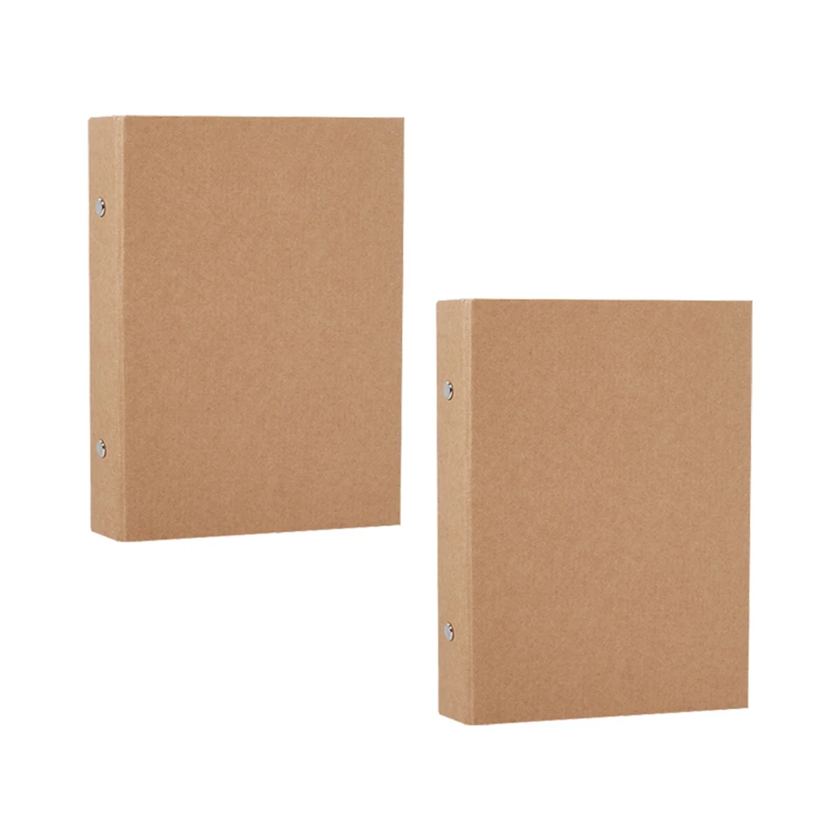 

2Pcs A5 Refillable Ring Binder,A5 Kraft Paper Binder Tray with 2 Rings To Add Loose Sheets,A5 Kraft Paper Folders