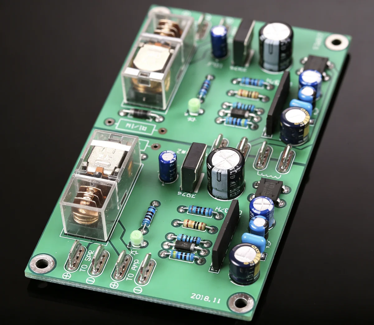 UPC1237H Dual Mono Speaker Protection Board with 16A OMRON Relay for OTL Power Amplifier