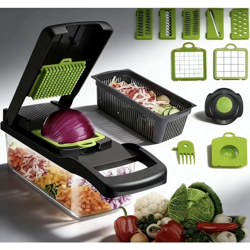 Juego de 16 cuchillos de primera calidad, no retienen la suciedad, no ocupa espacio en los cajones, deben ser extraíbles y limpiables para alquiler/cocina.