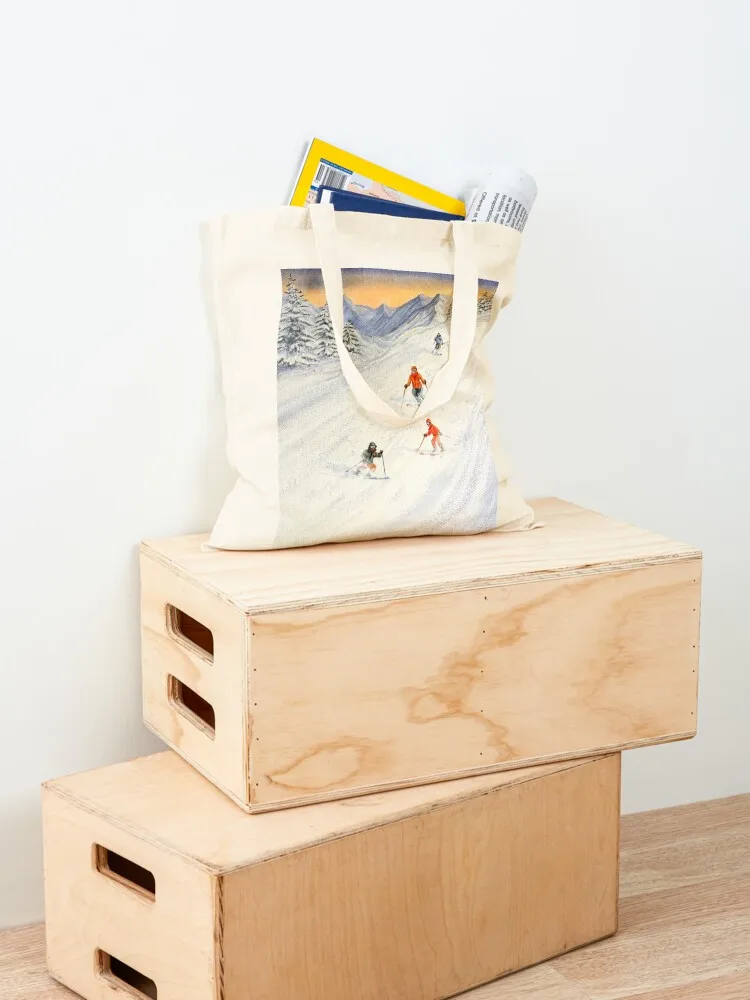 التزلج الأسرة على المنحدرات حمل حقيبة حقائب نسائية حمل حقيبة امرأة حقيبة تسوق حقيبة تسوق