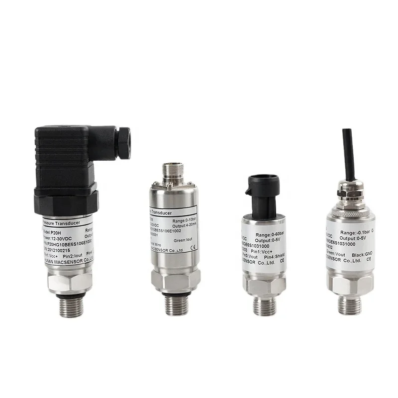 

Macsensor Air Water Pressure Transmitter 4 20ma 4-20ma 0-0.1Bar...1000 Bar 4-20 ma 0.5 bar