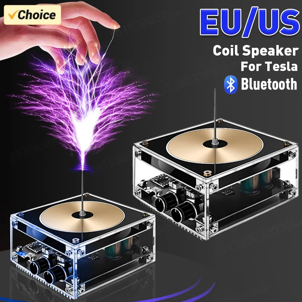 Bluetooth Music Tesla Coil Arc Plasma Loudspeaker Wireless Transmission Touchable Artificial Lightning Education Experiment Toy