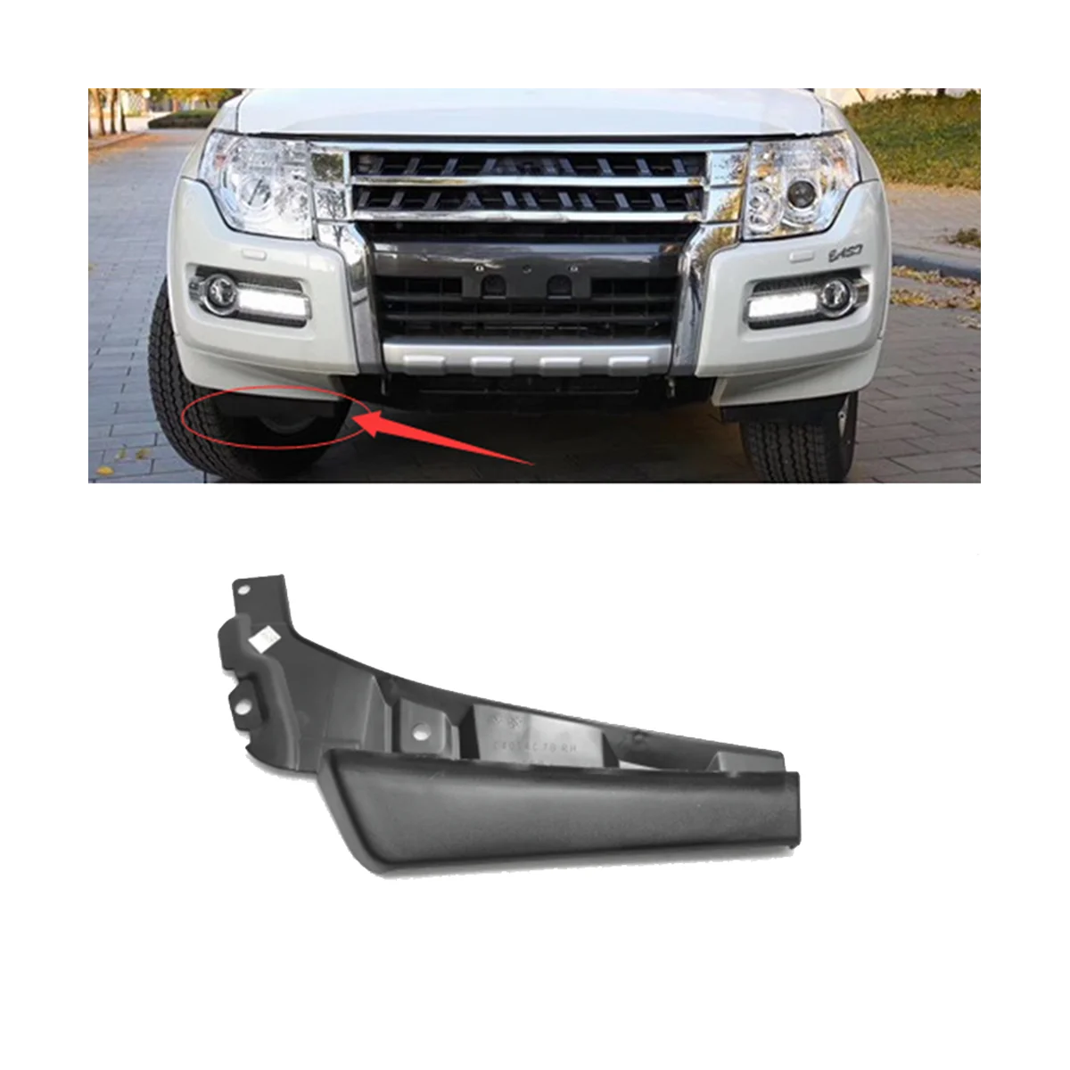 Car Mudflap for Mitsubishi Pajero Montero V93W V97W Fender Flap Splash Mudguard 6400A589 6400A590 7654A005 Front Right