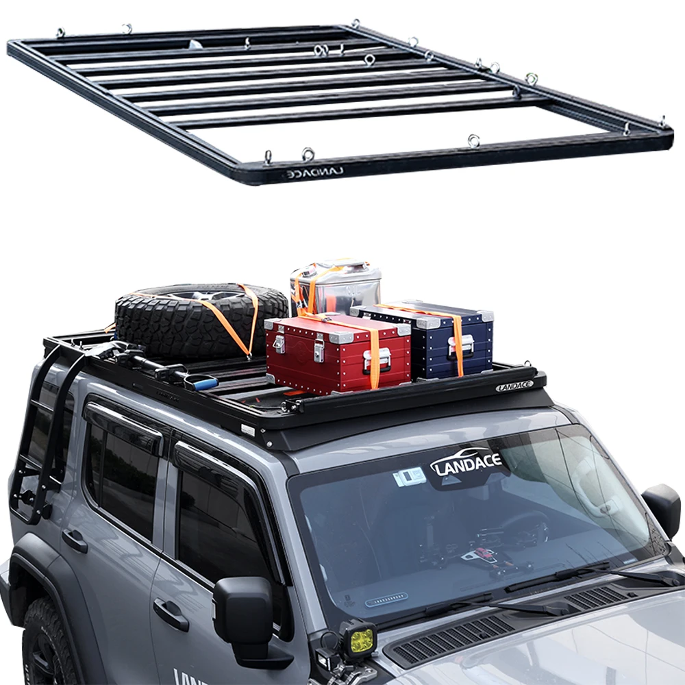 High Quality Aluminum Alloy 4x4 roof rack Flat Platform Roof Basket car roof racks for Jeep Tank 300