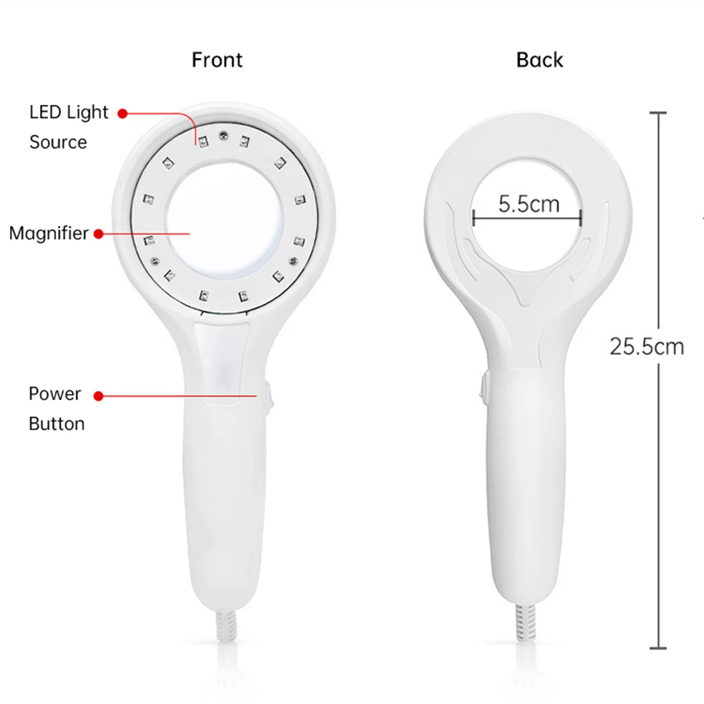 Medical Woods Lamp Medical Skin Analyzer Device Skin Analysis And Diagnosis Magnifier Dermatoscope Skin Analyzer