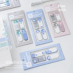 120sheet/bag Multifunctional Sticky Note PET Waterproof Transparent Bookmark Korean Fashion Post Sticky Student Stationery Note