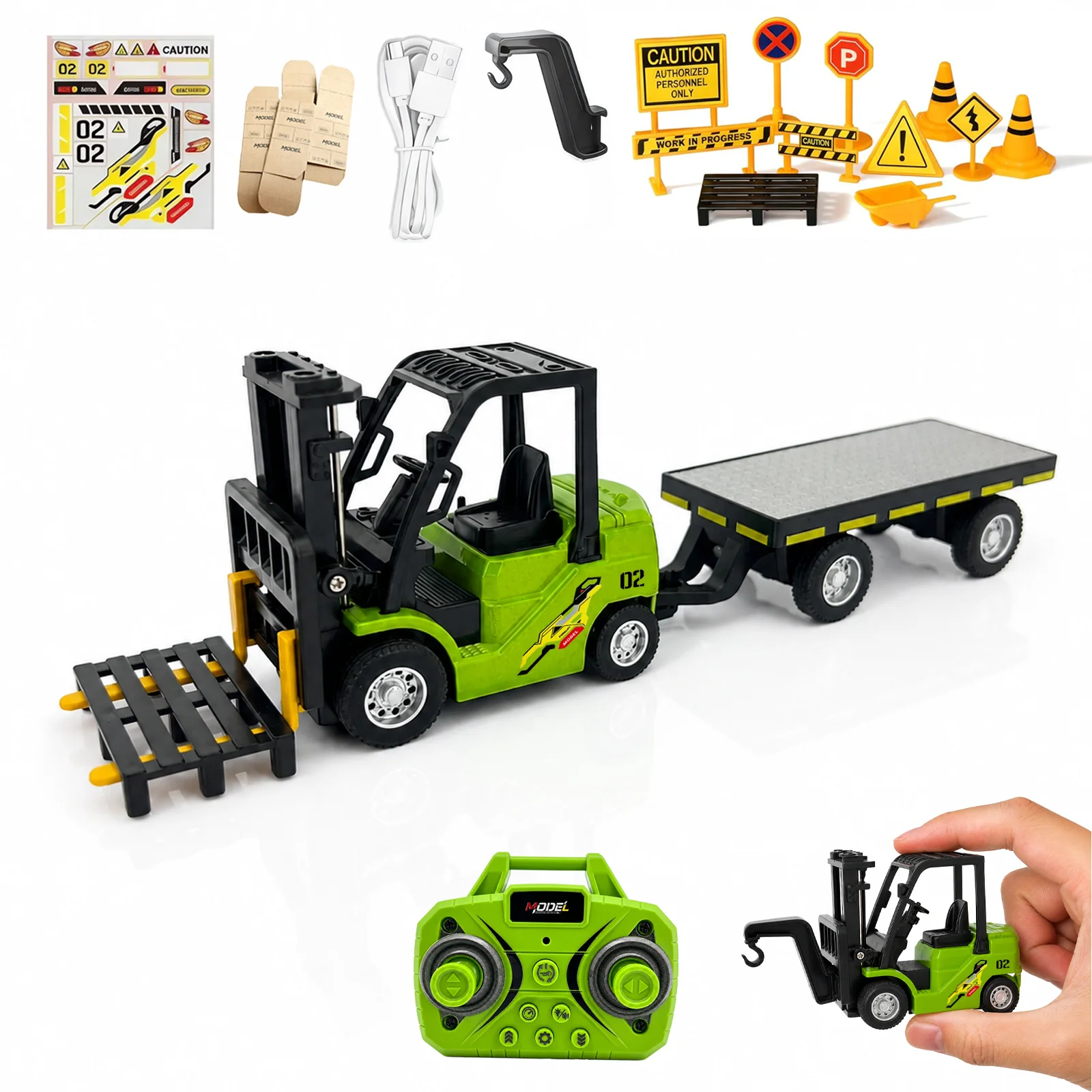 Cute RC Engineering Car Remote Control Excavator Bulldozer Forklift Crane Dump Truck Construction Toy for Children