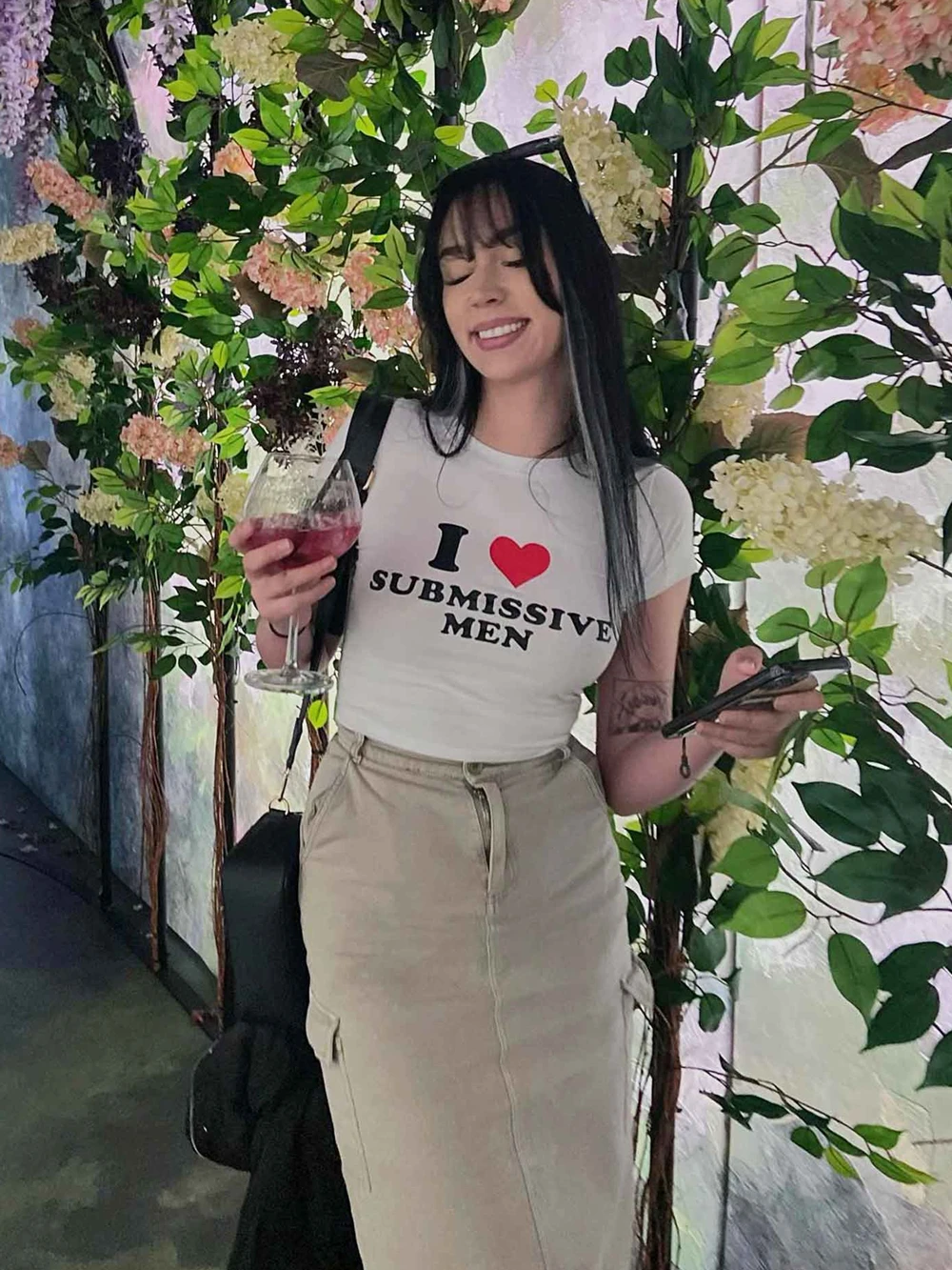 

I Love Submissive Men Y2k Baby Tee Summer Simple Fashion Printing T-Shirt Women's Cropped Boutique Cotton T-Shirt