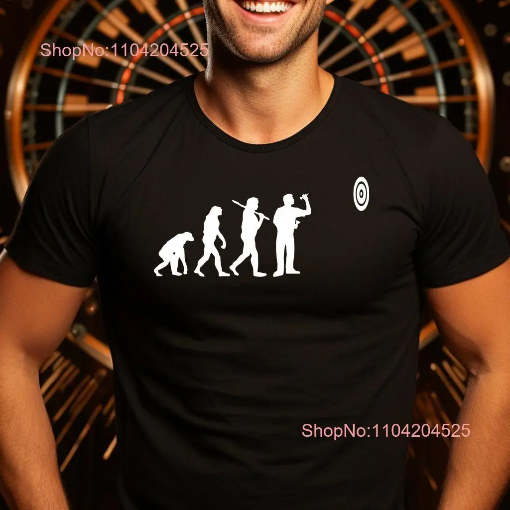 Evolution Darts T Shirt Funny Fun Birthday Brother Uncle Club Sports Competition Tournament Dart Christmas Top