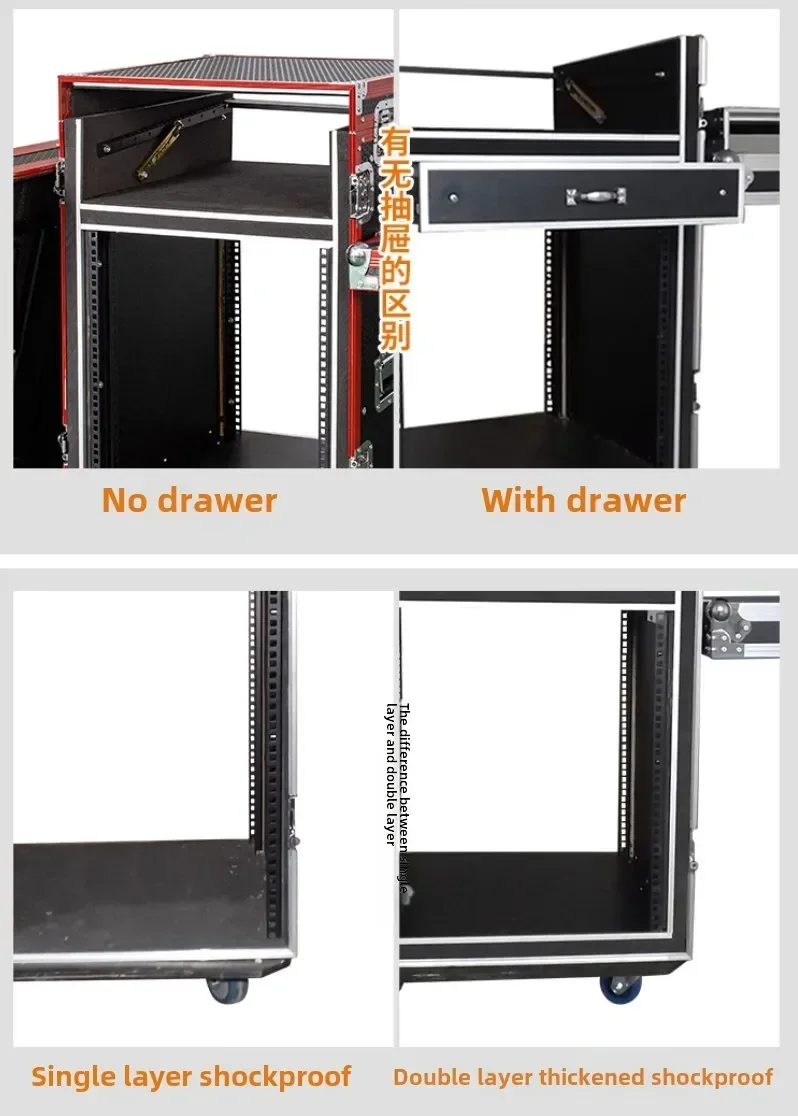 Transport Flight Case with Casters Customized Aluminum  Heavy Carrying DJ Stage Props Audio Box Trolley