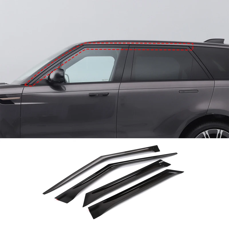 For Land Rover Range Rover Sport 2023-24 ABS Car Window Sun Rain Shade Visors Shield Shelter Cover Trim Sticker Car Accessories