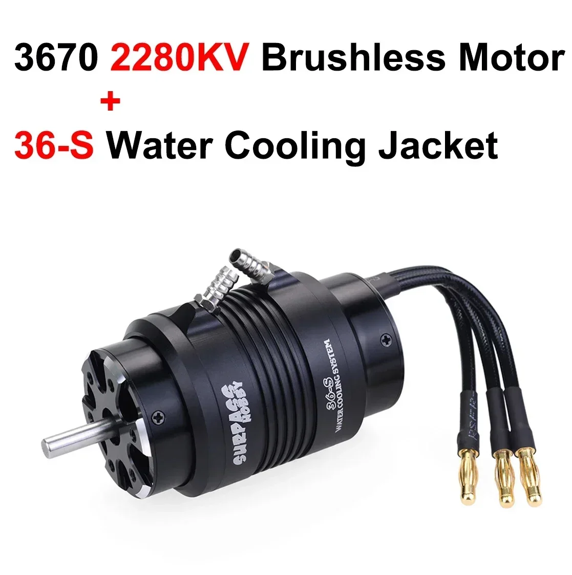 Overtref Hobby 3660 3670 Borstelloze Motor Stalen Waterkoeling Jas voor RC Boot 800 mm-1000 mm M41 Catamaran Spartan Aas Vissen