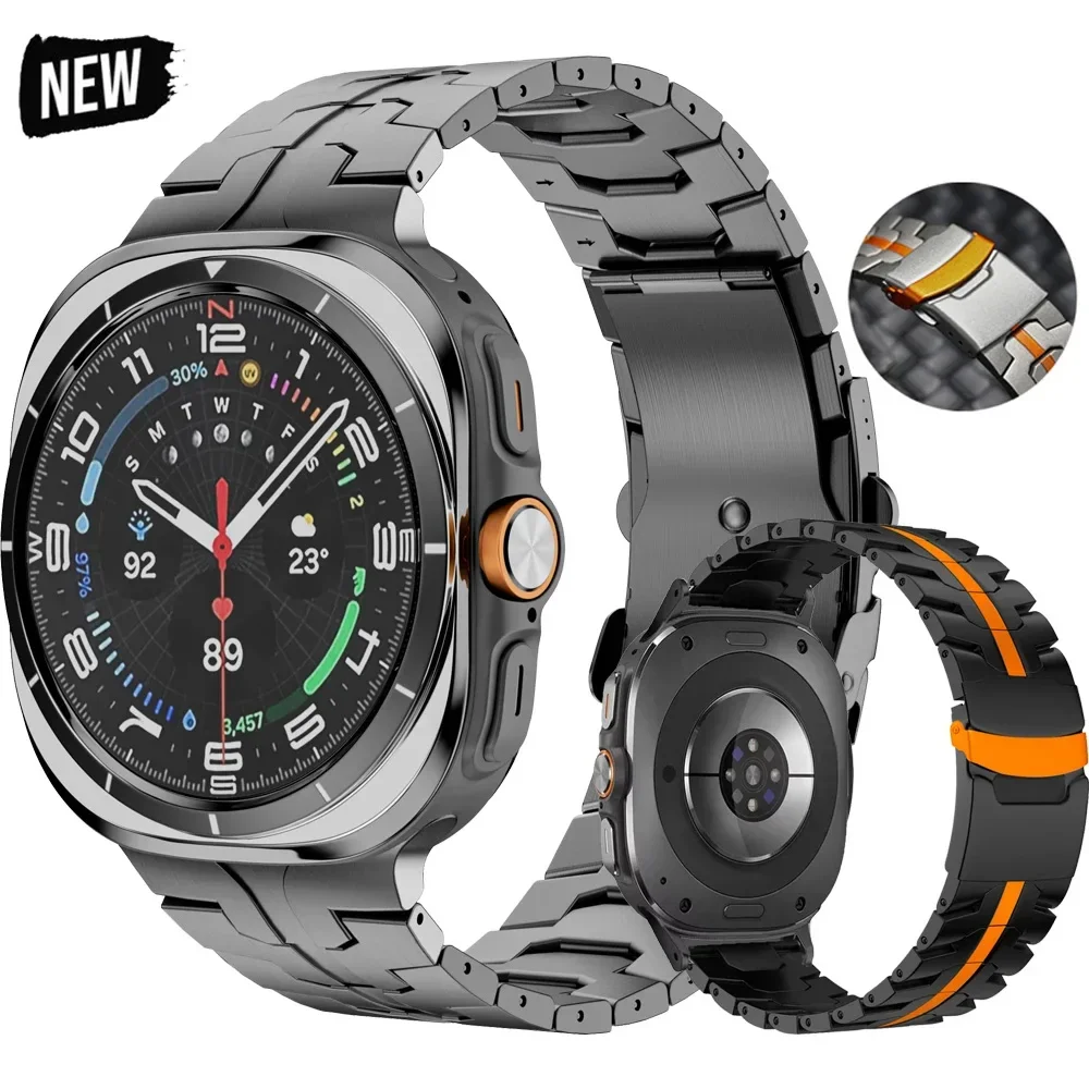 Cinturino in metallo per Galaxy Watch 8/8 Bracciale classico senza spazi vuoti per Samsung Galaxy Watch Ultra2025 Accessori per cinturini Correa