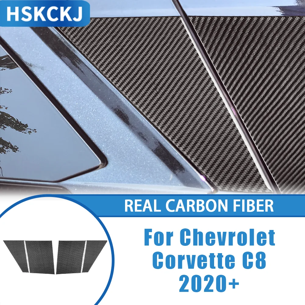 

For Chevrolet Corvette C8 2020+ Carbon Fiber Car Accessories Outer Roof Camare Sides Panel Interior Cover Tirm Modified Sticker