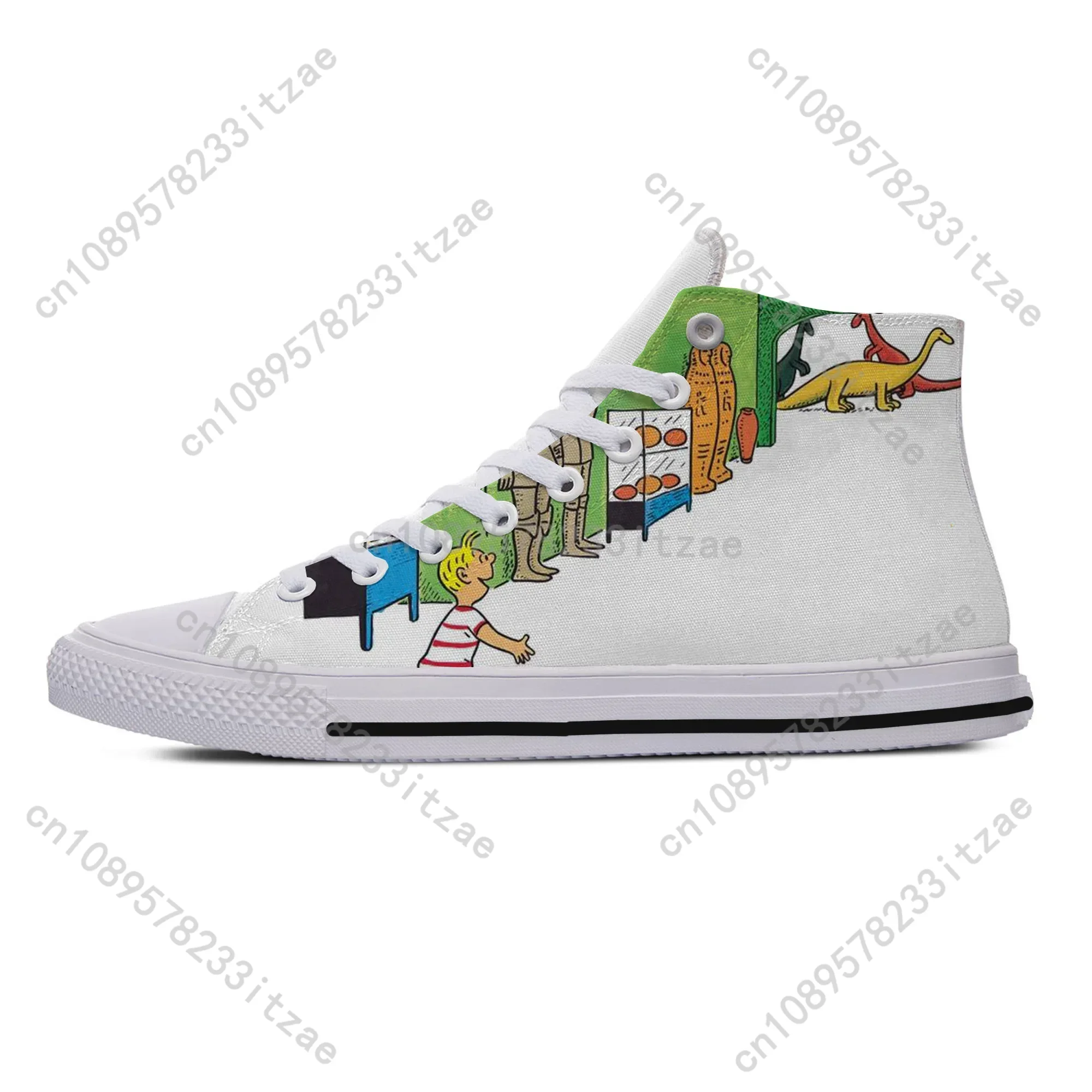 Hot Cool Fashion Summer Sneakers Casual Shoes Cartoon Cute Funny Men Women Danny and The Dinosaur High Help Latest Board Shoes