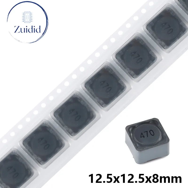 

5pcs/lot SMD Power Inductors 47uH 470 Chip Inductance 12.5x12.5x8mm SWRH1207B-470MT