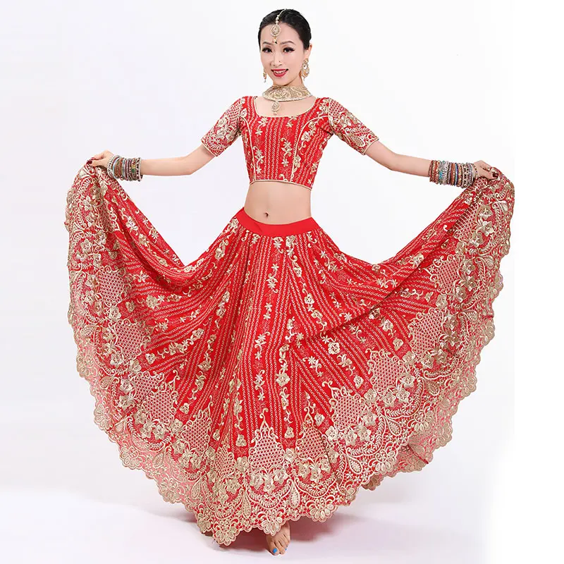 Indian Dress Lehenga Choli Sets for Women Girl Tops Skirt Shawl India Dance Stage Performance Pakistan Nepal Style Saree Sari